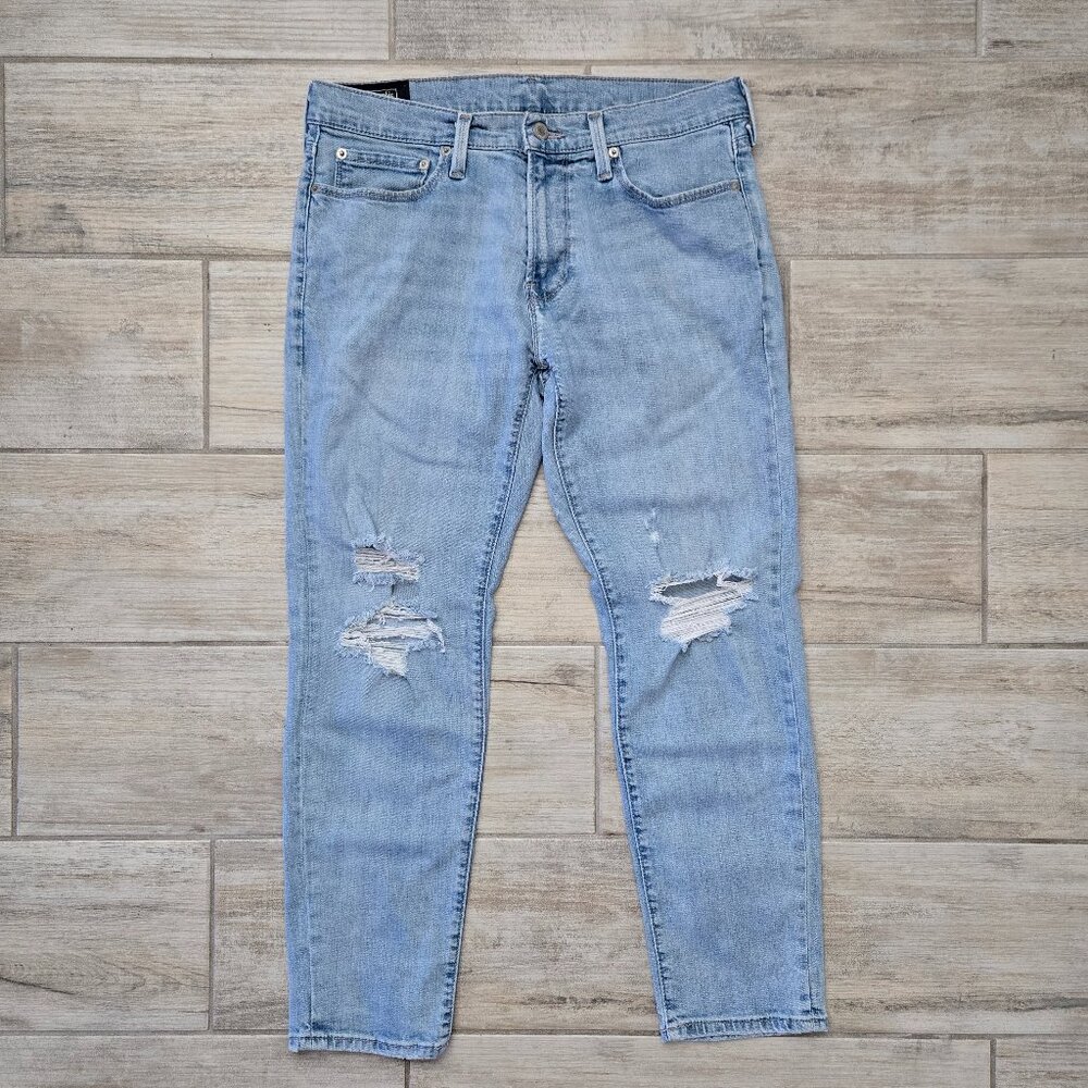 Abercrombie & Fitch Athletic Stretch Jeans Men's Distressed Knee Denim 32W 30L